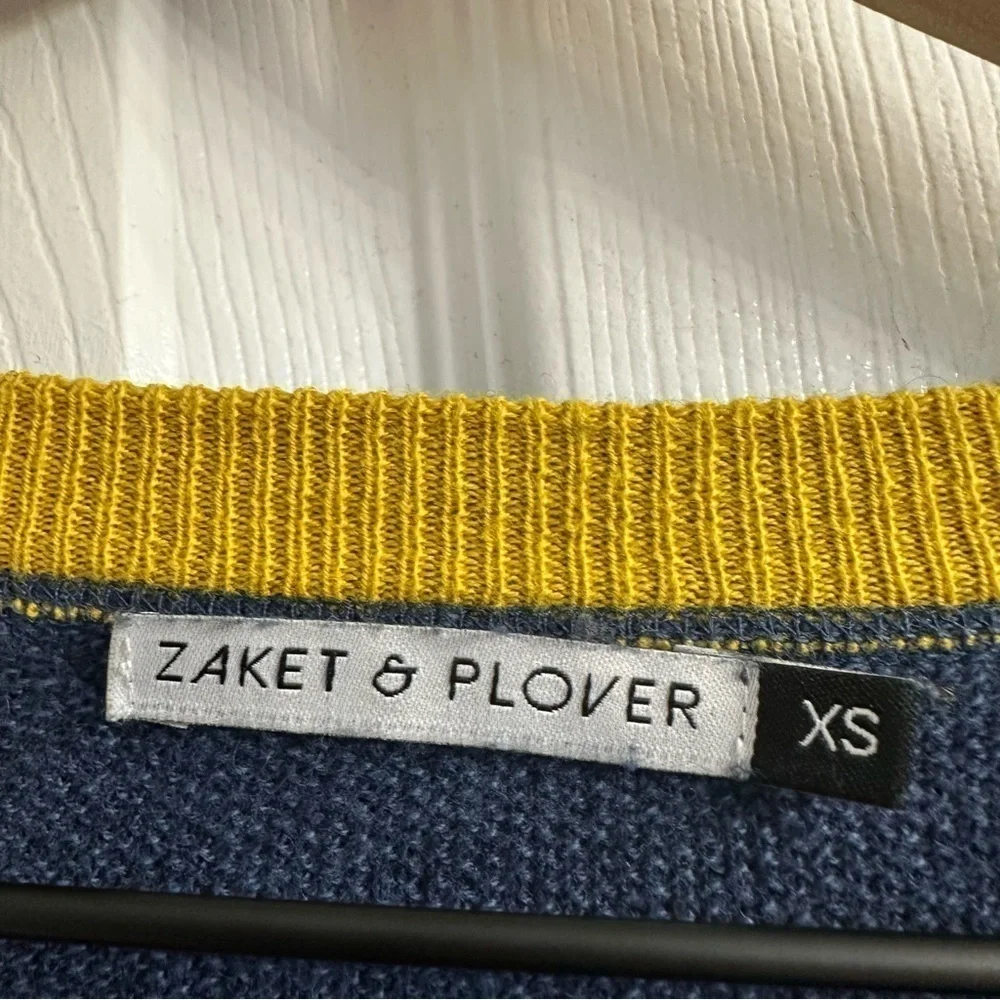 Zaket & Plover Sweater Knit Blue Green Patchwork Long Sleeve Women’s Extra Small